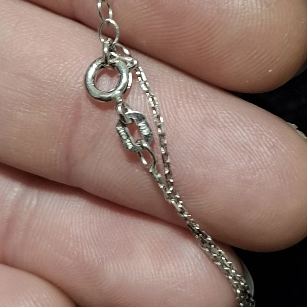🐈Vintage 925 Sterling Silver Cubic Zirconia CZ Kitty Cat Necklace